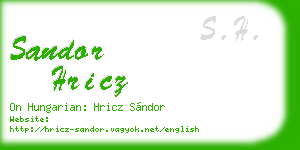 sandor hricz business card